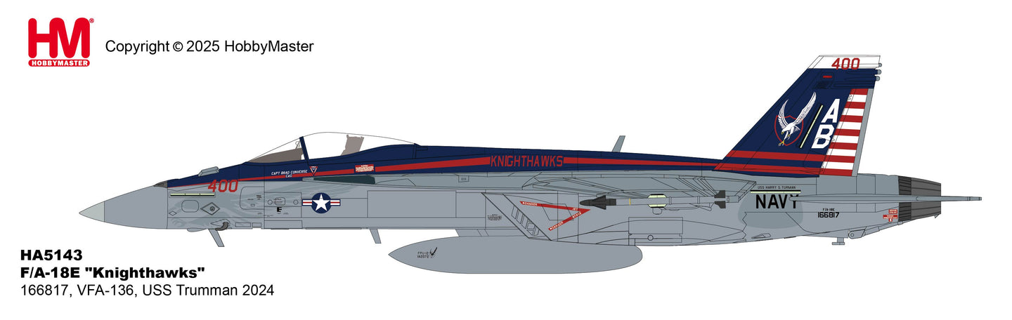 HOBBY MASTER F/A-18E "KNIGHTHAWKS" 166817 VFA-136 USS TRUMMAN 2024