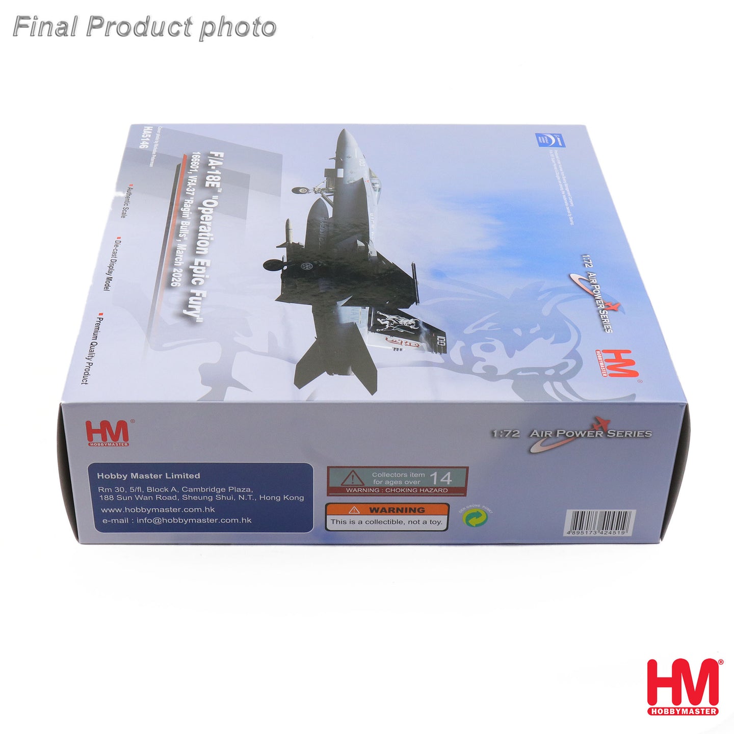 HOBBY MASTER F/A-18E "OPERATION EPIC FURY" 166601 VFA-37 RAGIN BULLS MARCH 2026