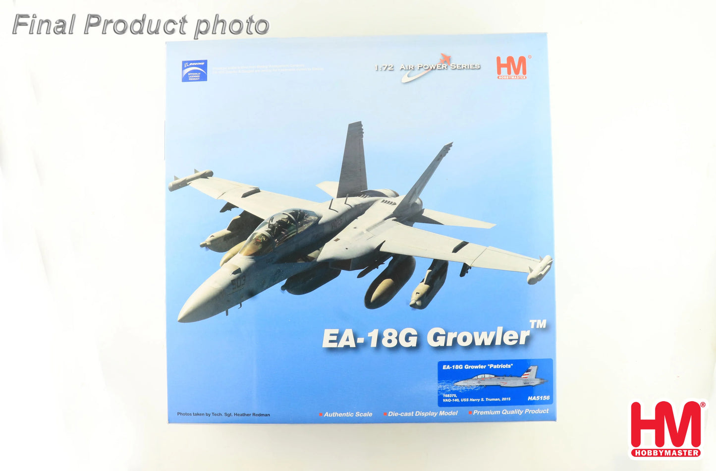HOBBY MASTER EA-18G GROWLER "PATRIOTS" 168375 USS HARRY S TRUMAN 2015