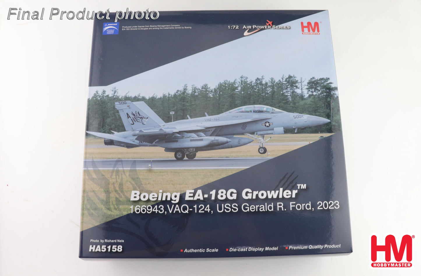 HOBBY MASTER EA-18G GROWLER 166943 VAQ-124 USS GERALD R. FORD 2023