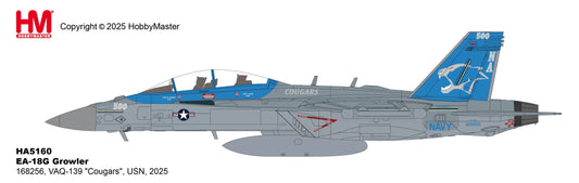 HOBBY MASTER EA-18G GROWLER 168256 VAQ-139 "COUGARS" USN 2025