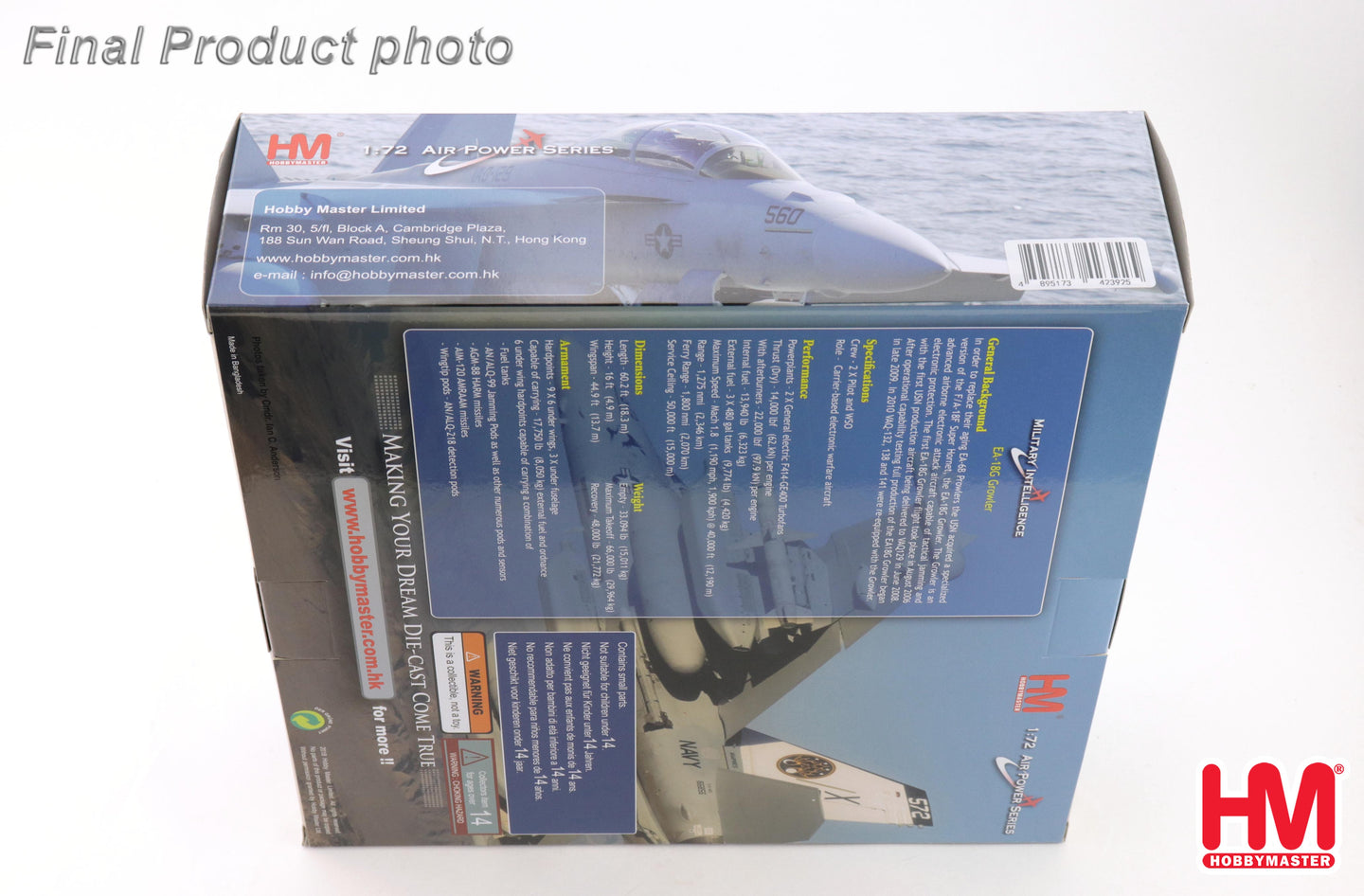 HOBBY MASTER EA-18G GROWLER US NAVY 555/168771 VX-9 "VAMPIRES" 2024