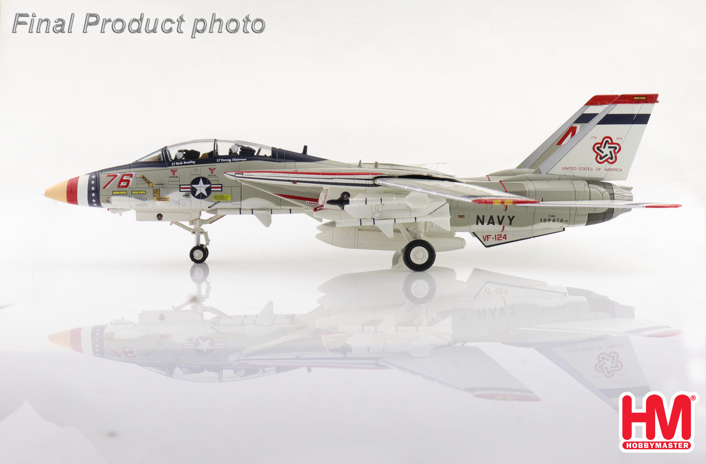 HOBBY MASTER F-14A US NAVY BICENTENNIAL SCHEME 159616 VF-124 1976