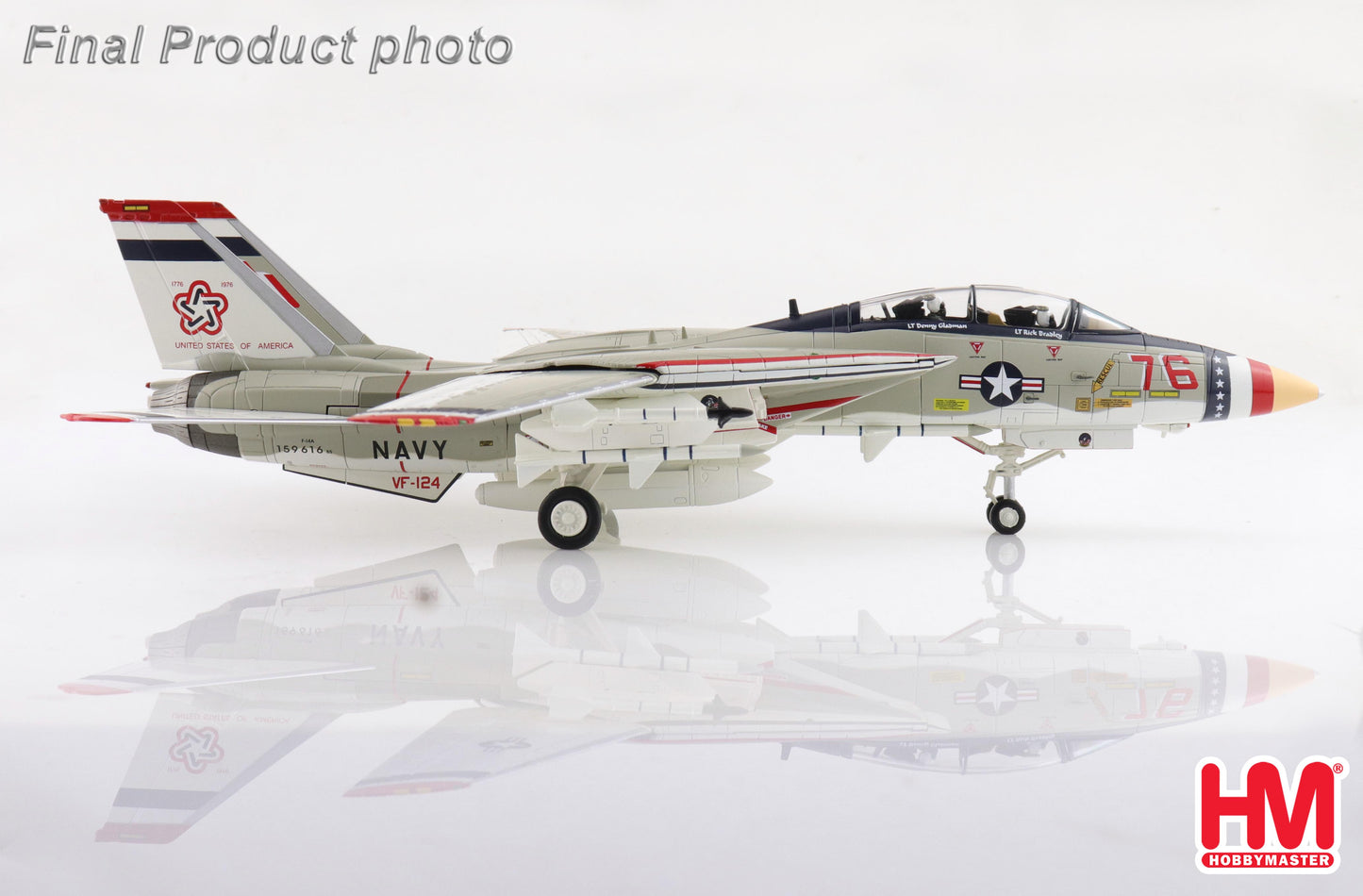 HOBBY MASTER F-14A US NAVY BICENTENNIAL SCHEME 159616 VF-124 1976