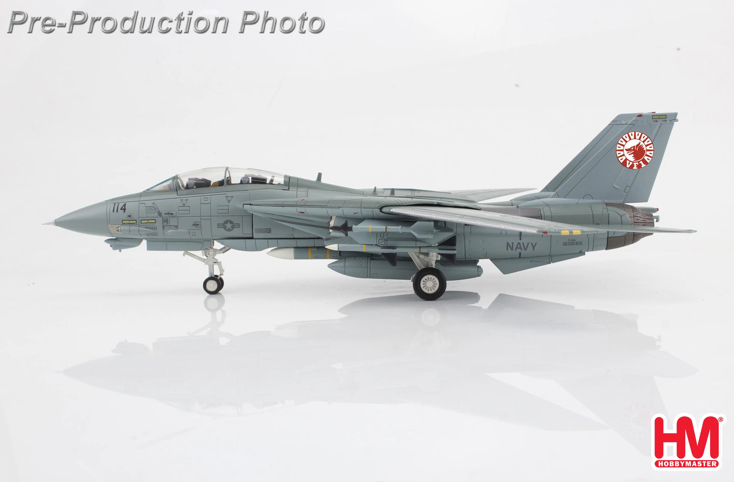 HOBBY MASTERS F-14A TOMCAT 160665 VF-1 US NAVY WITH OPTIONAL DECAL