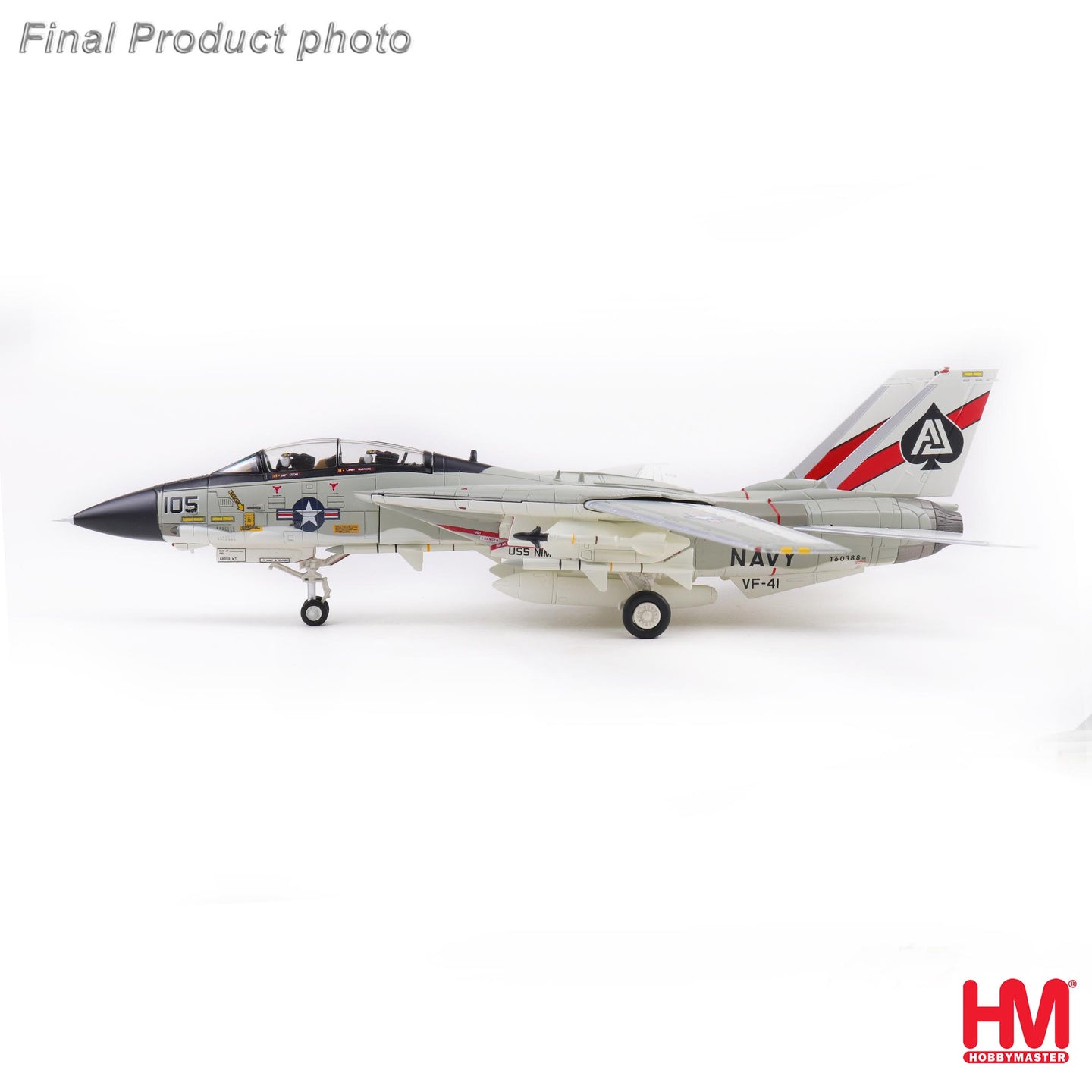 HOBBY MASTER F-14A TOMCAT US NAVY "BLACK ACES" 160388 VF-41 USS NIMITZ 1978