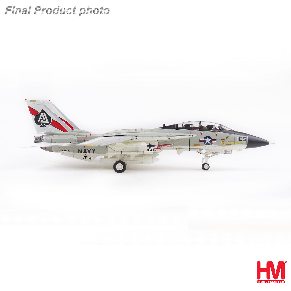 HOBBY MASTER F-14A TOMCAT US NAVY "BLACK ACES" 160388 VF-41 USS NIMITZ 1978