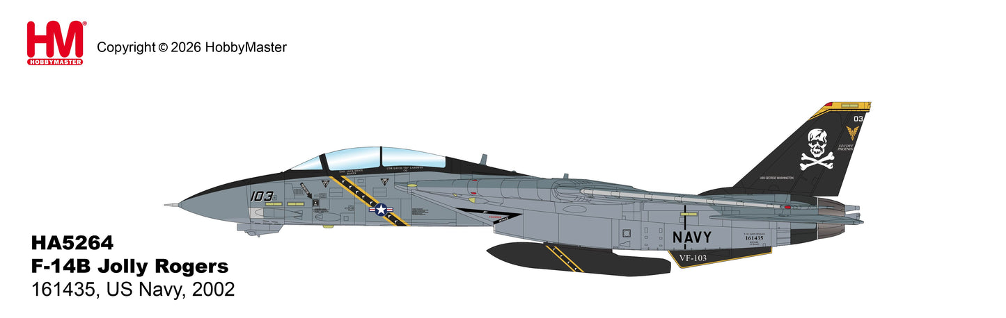 HOBBY MASTER F-14B JOLLY ROGERS 161435 US NAVY 2002