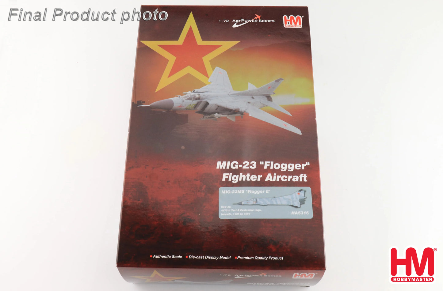HOBBY MASTER MIG-23MS "FLOGGER E" RED 39 4477TH TEST AND EVALUATION SQN.