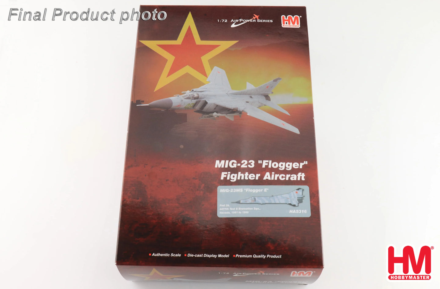 HOBBY MASTER MIG-23MS "FLOGGER E" RED 39 4477TH TEST AND EVALUATION SQN.