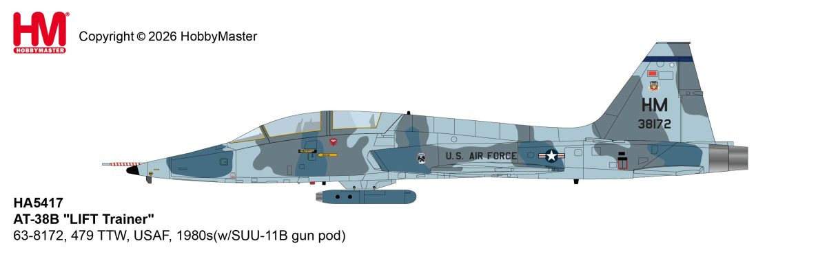 HOBBY MASTER AT-38B USAF 479 TTW 63-8172 "LIFT TRAINER" 1980S