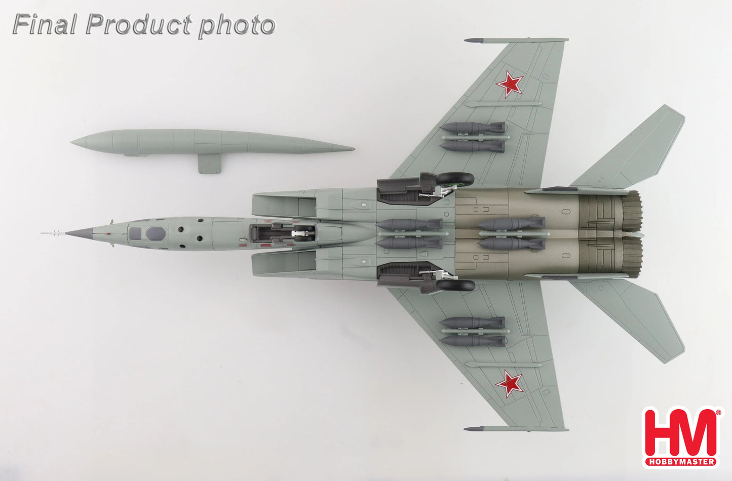 HOBBY MASTER MIG-25RBT RED 46 47TH GRAP 2ND SQN MAY 2001 (WITH 8 X FAB-500 BOMBS)