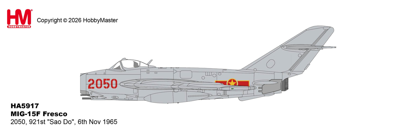 HOBBY MASTER MIG-17F FRESCO 2050 921ST SAO DO 6 NOV. 1965