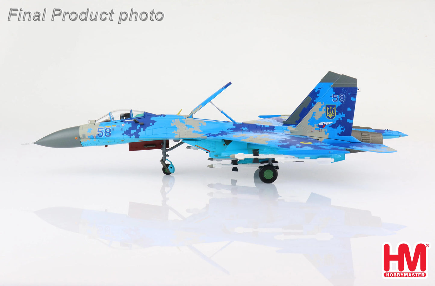 HOBBY MASTER SU-27 BLUE 58 UKRAINIAN AIR FORCE