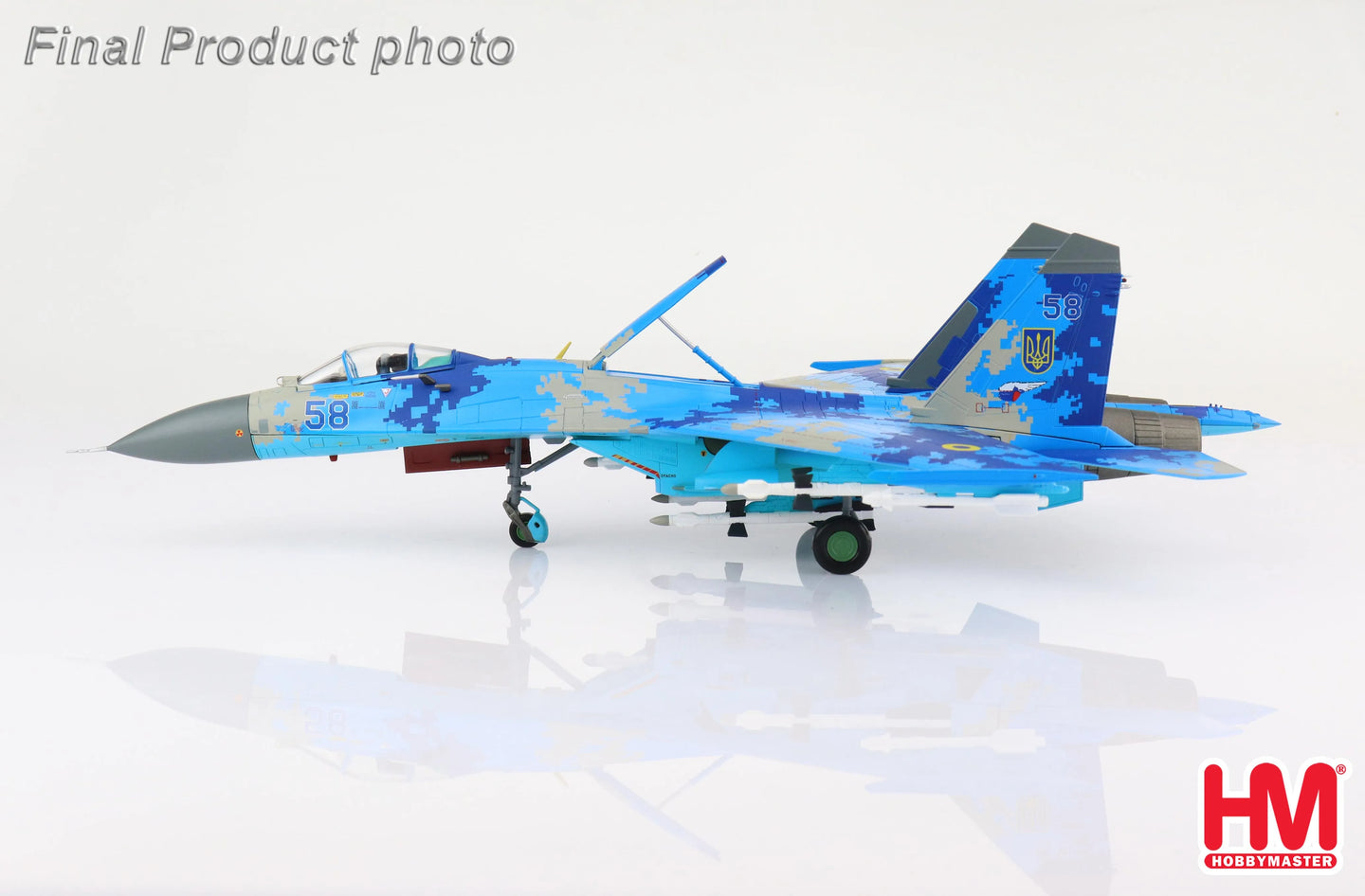 HOBBY MASTER SU-27 BLUE 58 UKRAINIAN AIR FORCE