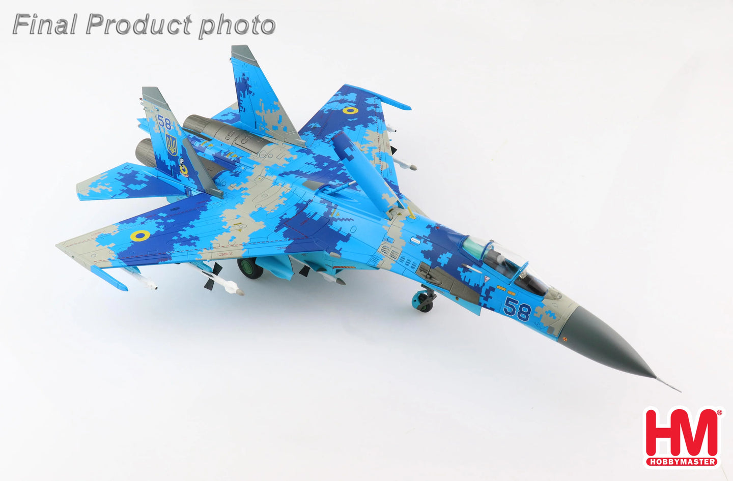 HOBBY MASTER SU-27 BLUE 58 UKRAINIAN AIR FORCE