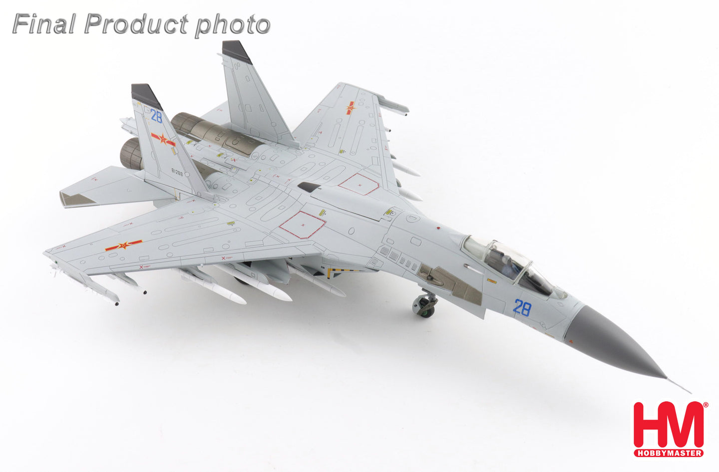 HOBBY MASTER J-11BGH "FLANKER B" PLANAF BLUE 28/81288 (WITH PL-10 AND PL-15 MISSILES)