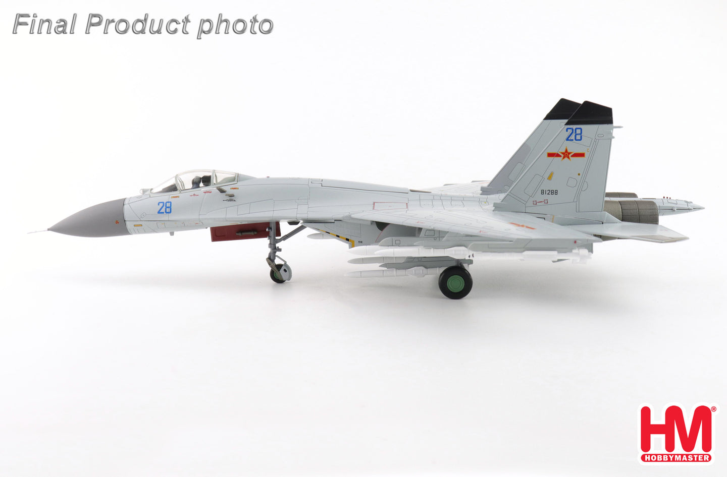 HOBBY MASTER J-11BGH "FLANKER B" PLANAF BLUE 28/81288 (WITH PL-10 AND PL-15 MISSILES)