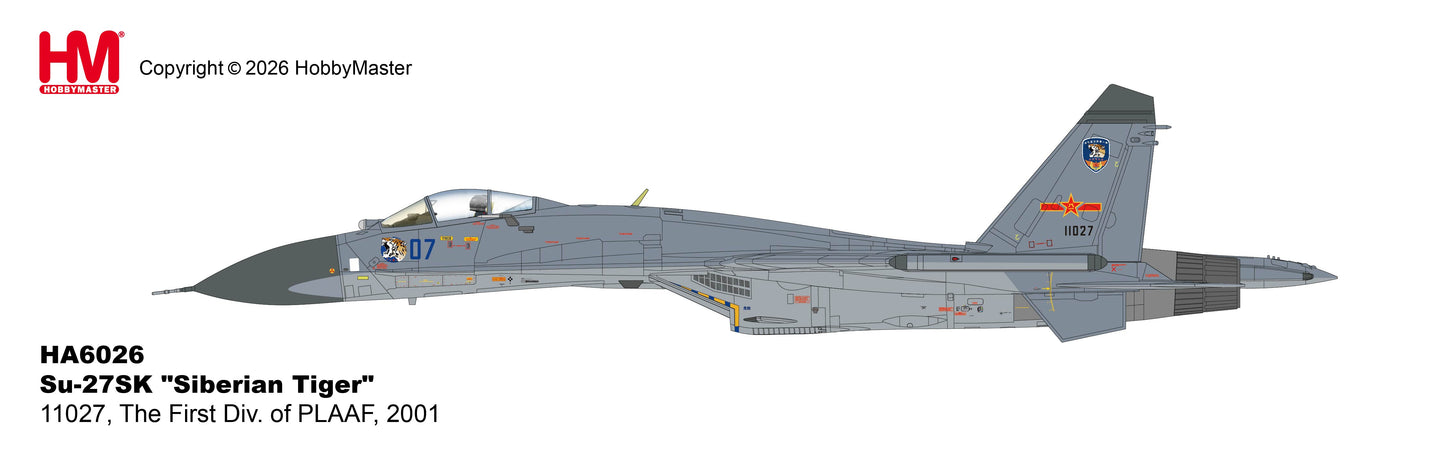HOBBY MASTER SU-27K SIBERIAN TIGER 11027 THE FIRST DIV. OF PLAAF 2001