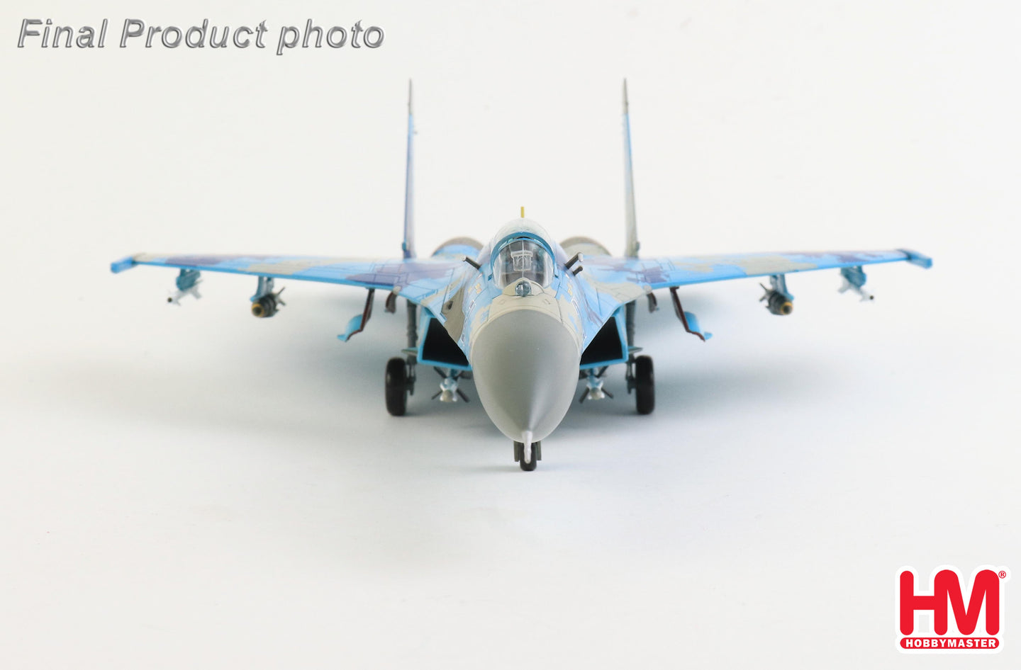 HOBBY MASTER SU-27 FLANKER B UKRAINIAN AIR FORCE BLUE 21 (WITH 2 X JDAM-ER GLIDING BOMBS)