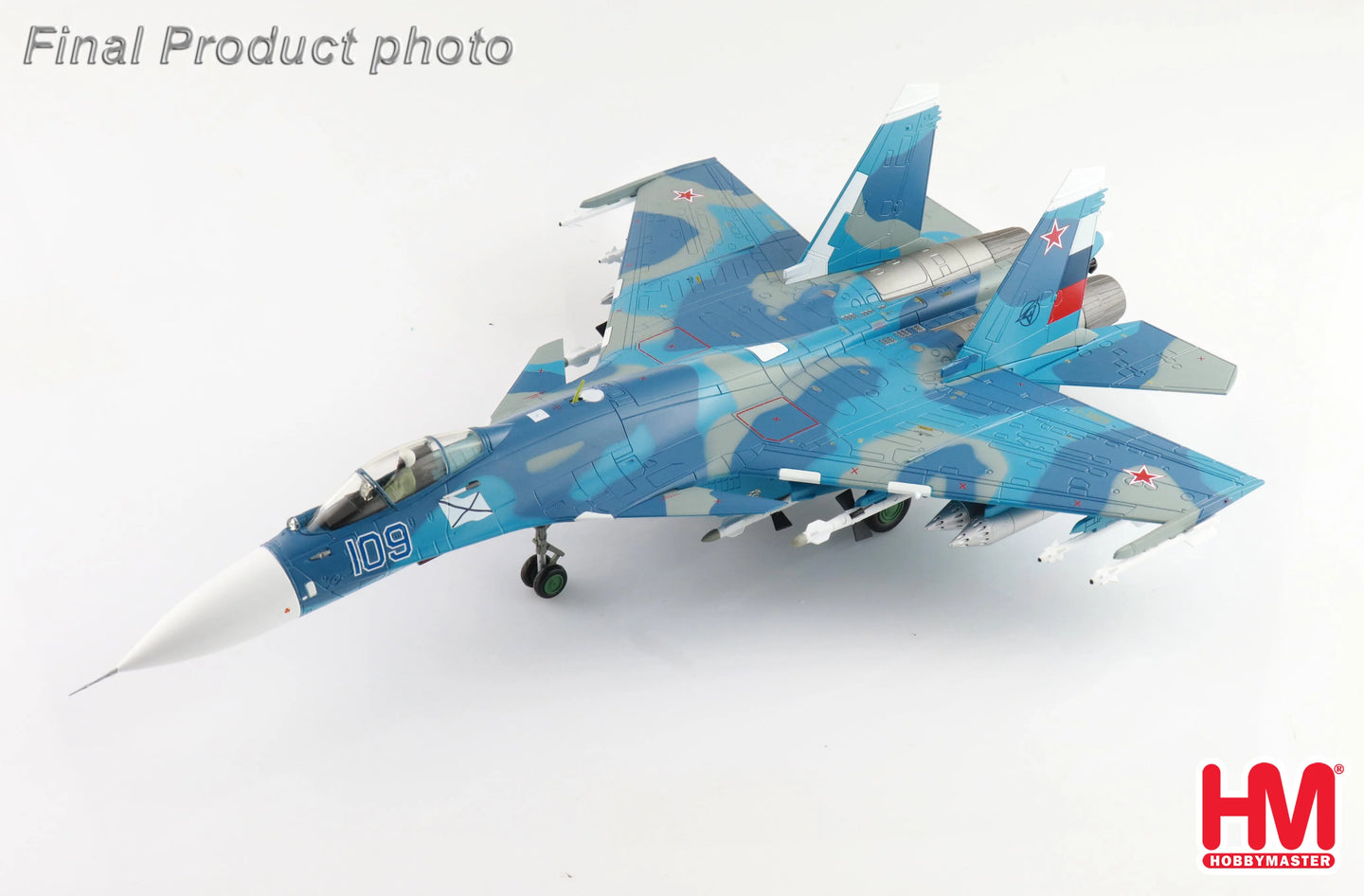 HOBBY MASTER SU-27K SEA FLANKERBORT 109 AIRCRAFT CARRIER ADMIRAL KUZNETSOV MEDITERRANEAN SEA