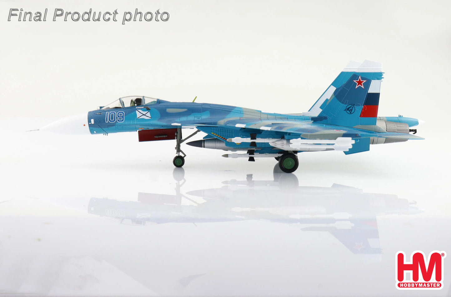 HOBBY MASTER SU-27K SEA FLANKERBORT 109 AIRCRAFT CARRIER ADMIRAL KUZNETSOV MEDITERRANEAN SEA
