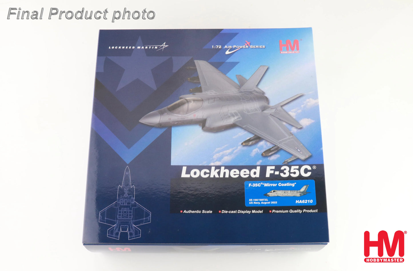 HOBBY MASTER F-35C XE-100/168733 US NAVY AUGUST 2022