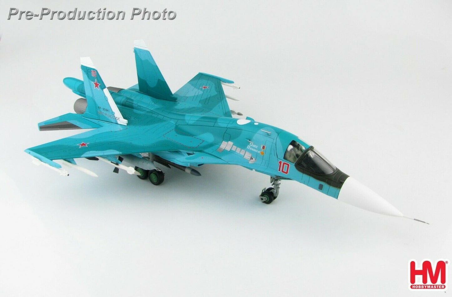 HOBBY MASTER SU-34 FULLBACK FIGHTER BOMBER BORT 10 O.PESHKOV COMMEMORATIVE SCHEME