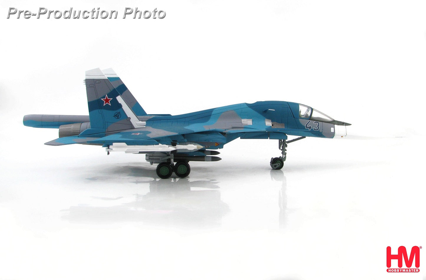 HOBBY MASTER SU-34 (T-10B-2) SECOND PROTOTYPE BLUE 43, RUSSIAN AIR FORCE, AKHTUBINSK