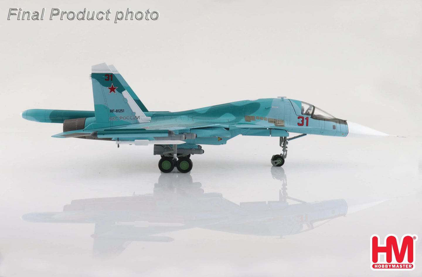 HOBBY MASTER SU-34 FIGHTER BOMBER "BATTLE FOR KYIV" RED 31/RF-81251 2022