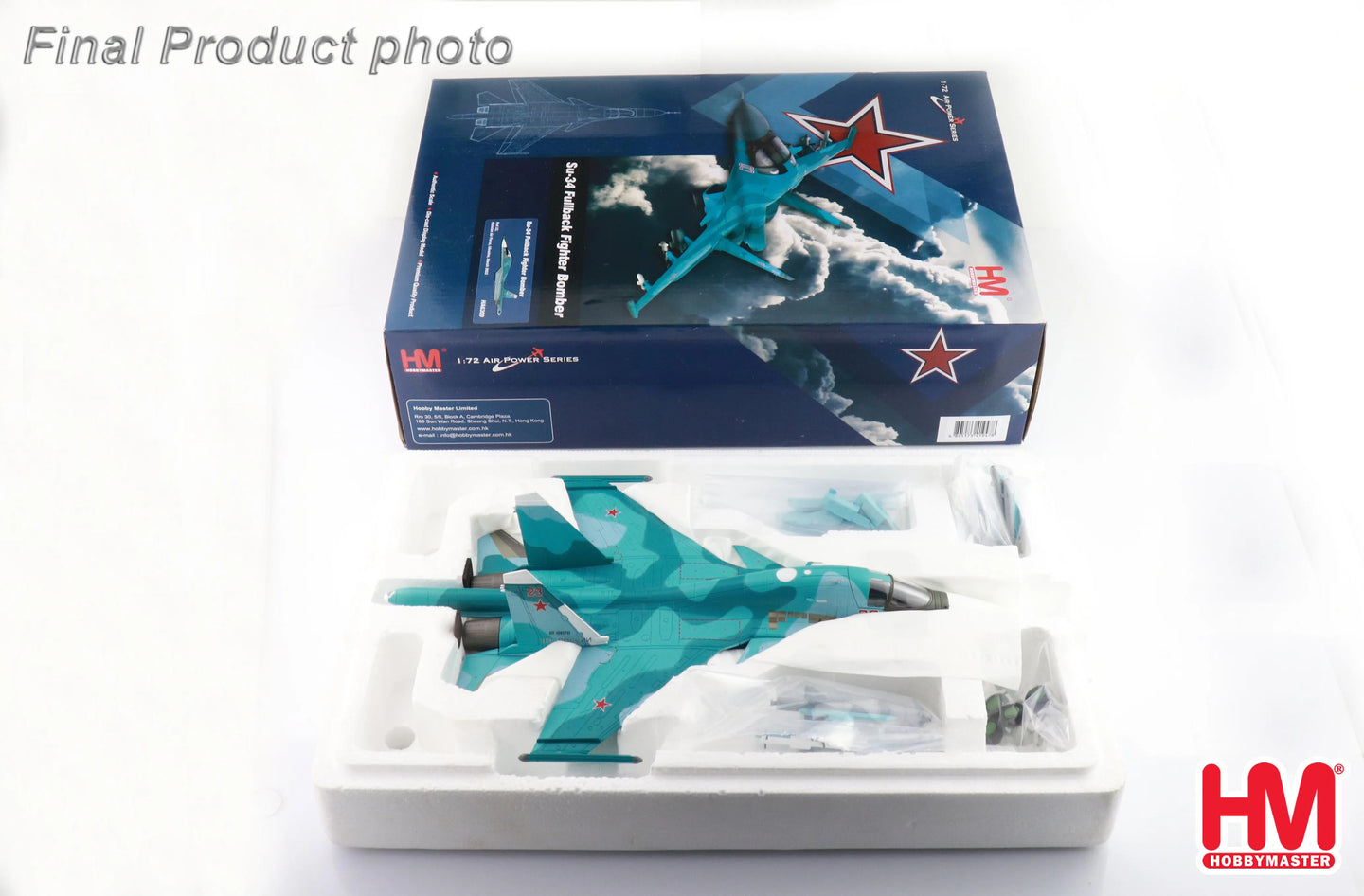 HOBBY MASTER SU-34 RUSSIAN AIR FORCE FULLBACK FIGHTER BOMBER RED 23 UKRAINE MARCH 2023