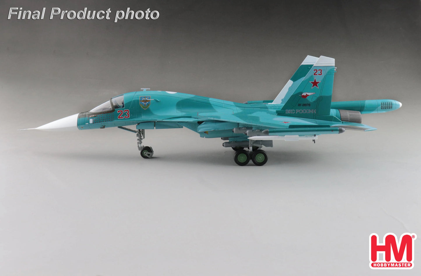 HOBBY MASTER SU-34 RUSSIAN AIR FORCE FULLBACK FIGHTER BOMBER RED 23 UKRAINE MARCH 2023