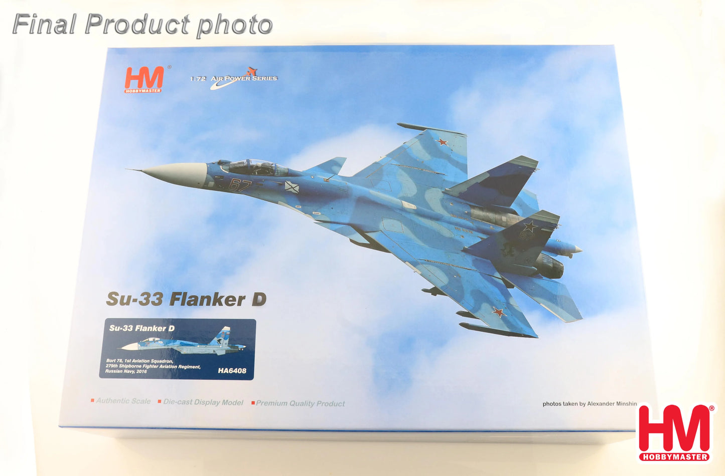 HOBBY MASTER SU-33 FLANKER D BORT 78 1ST AVIATION SQUADRON RUSSIAN NAVY 2016