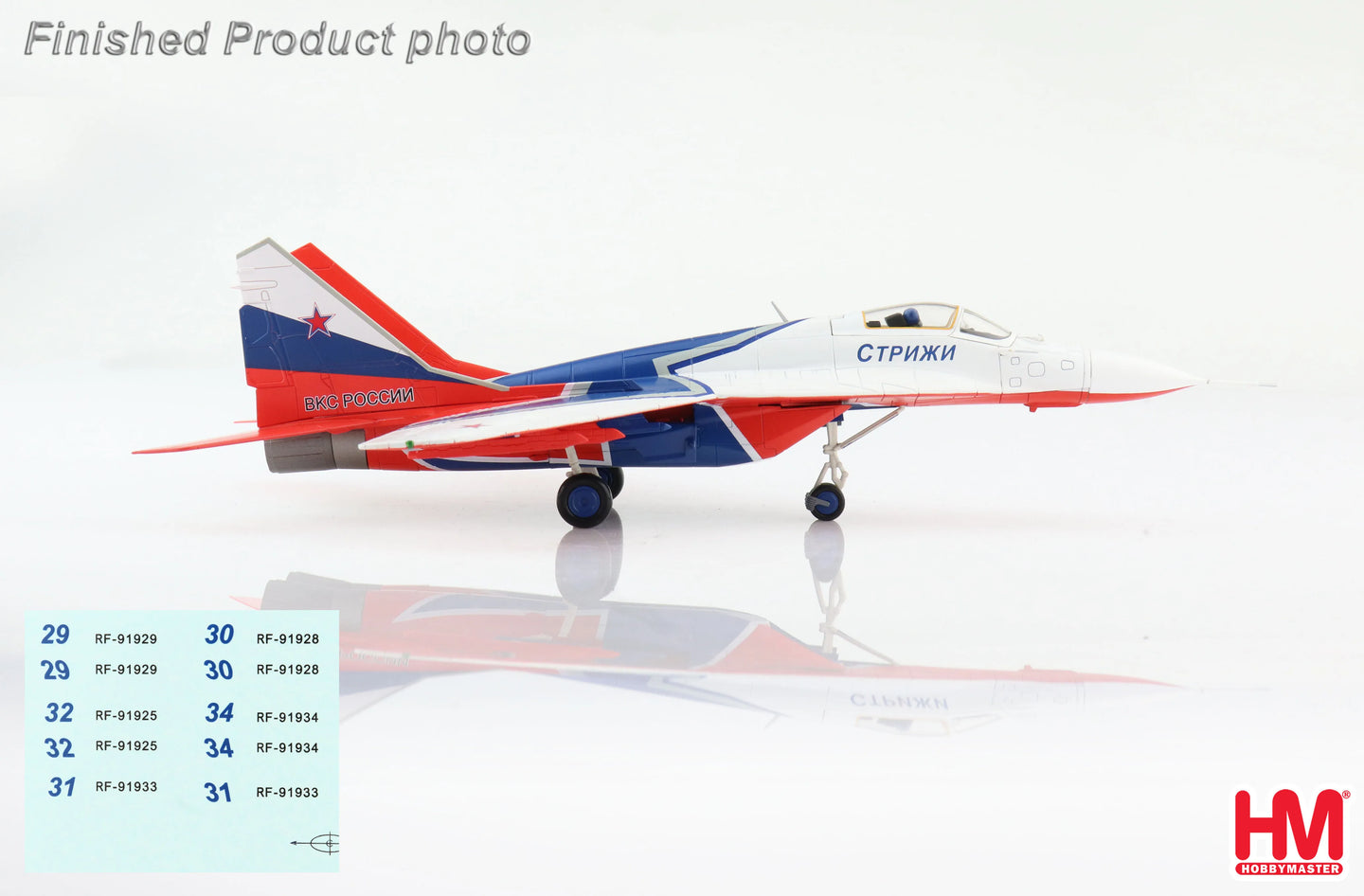HOBBY MASTER MIG-29 STRIZHI AEROBATIC TEAM RUSSIAN AEROSPACE FORCE 2019