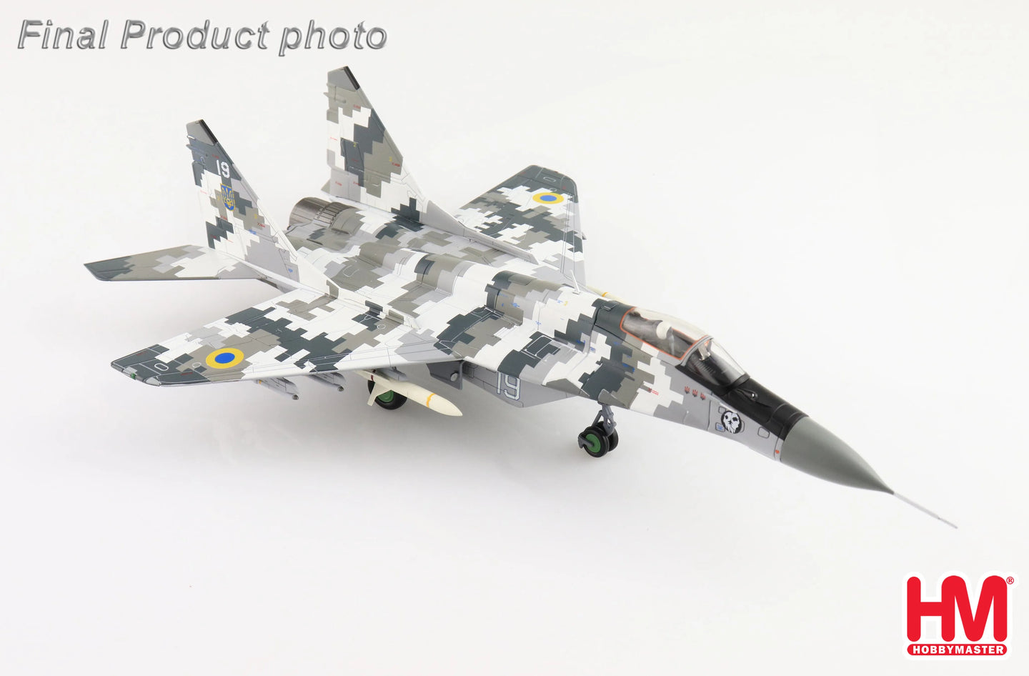 HOBBY MASTER MIG-29 9-13 GHOST OF KYIV BORT 19 UKRAINIAN AIR FORCE (WITH EXTRA 2 X AGM-88 MISSILES)