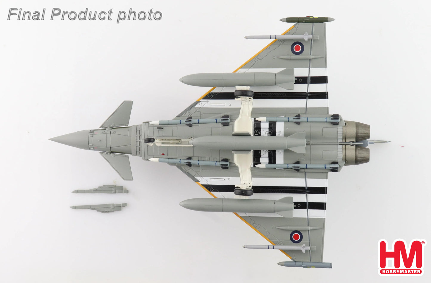 HOBBY MASTER TYPHOON FGR4 ZJ913/FM-G RAF 2024 (WITH 2 X ASRAAM, 4 X AIM-120, 3 X FUEL TANK)