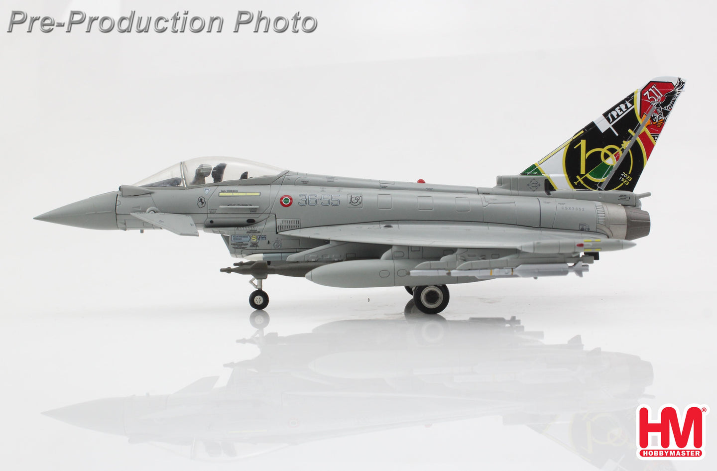 HOBBY MASTER TYPHOON ITALIAN AIR FORCE "ITALIAN AIR FORCE 100 YEARS" 36-55 RIAT 2023