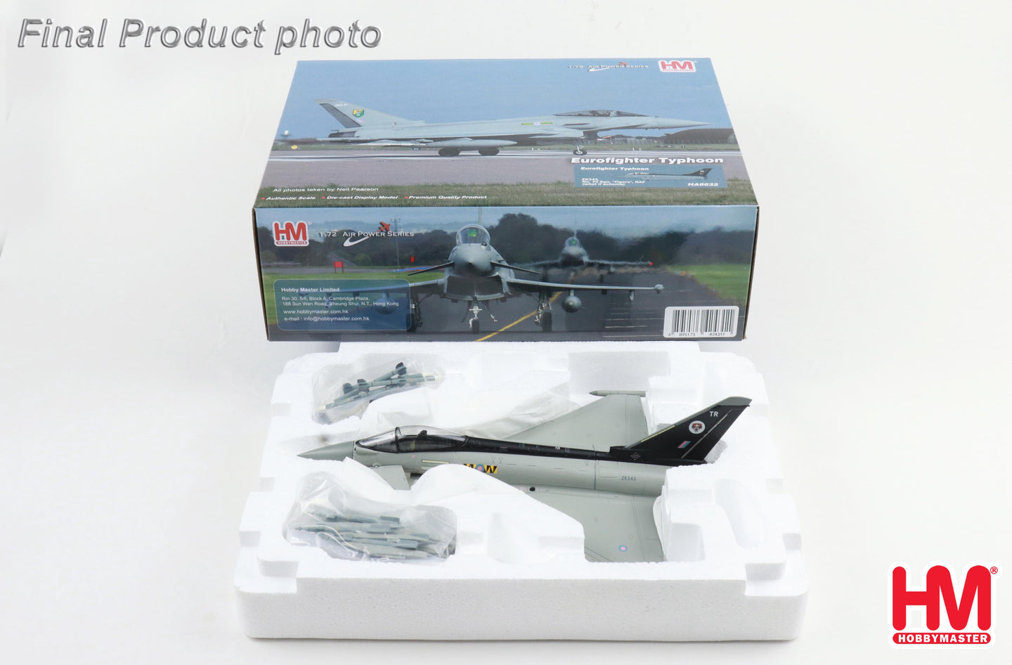 HOBBY MASTER TYPHOON RAF ZK343 NO. 74 SQN TIGERS "WHAT IF SCHEME"
