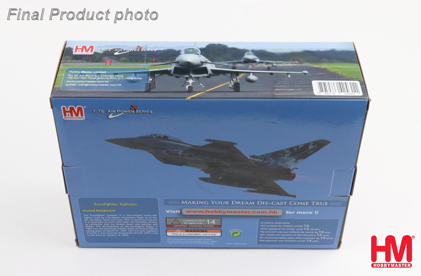 HOBBY MASTER TYPHOON RAF ZK343 NO. 74 SQN TIGERS "WHAT IF SCHEME"