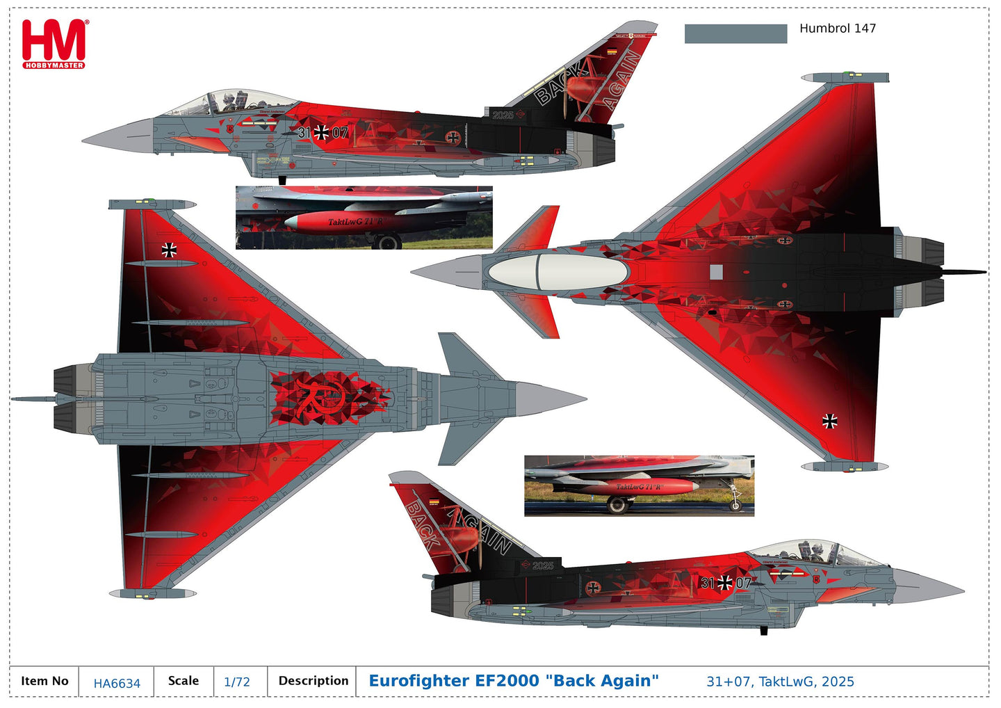 HOBBY MASTER EF2000 BACK AGAIN 31 AND 07 TAKTLWG 2025