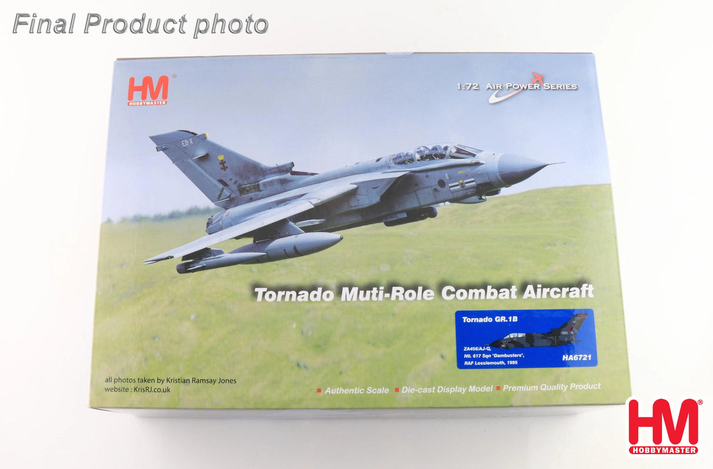 HOBBY MASTERS TORNADO GR.1B AJ-Q/ZA456 "DAMBUSTERS" RAF 1995 (WITH 2 X SEA EAGLE MISSILES)