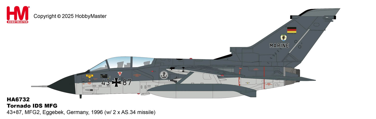 HOBBY MASTER TORNADO IDS MFG 2 MARINEFLIEGERGESCHWADER 43+87 EGGEBEK AIR BASE GERMANY 1996