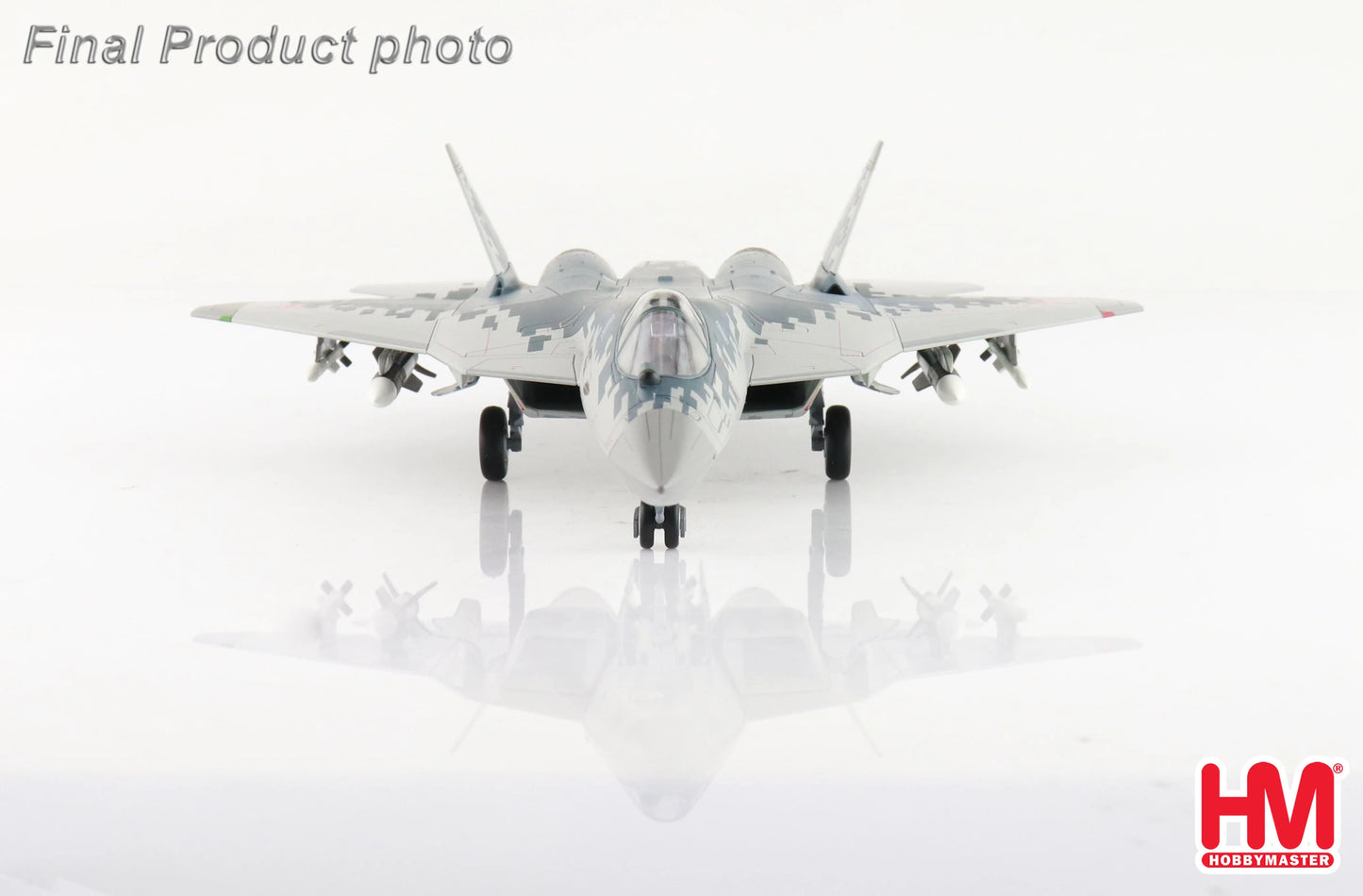HOBBY MASTER SU-57 STEALTH FIGHTER 01 BLUE RUSSIAN AIR FORCE 2019 (W/ 2 X R-77 AND 2 X R-37 MISSILES ON THE WINGS)