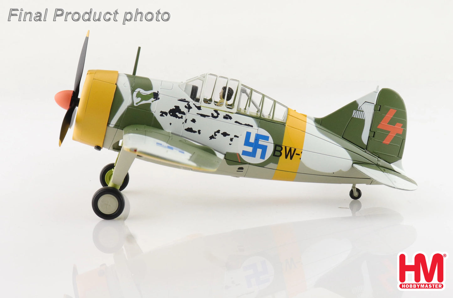 HOBBY MASTER BREWSTER MODEL 239 "BUFFALO" (WINTER SCHEME) BW364 3/LELV 24 "WO ILMARI JUUTILAINEN" 1942