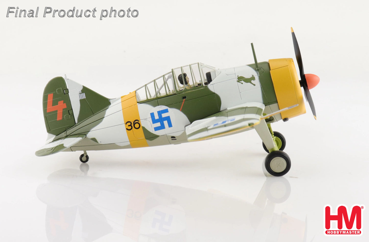 HOBBY MASTER BREWSTER MODEL 239 "BUFFALO" (WINTER SCHEME) BW364 3/LELV 24 "WO ILMARI JUUTILAINEN" 1942