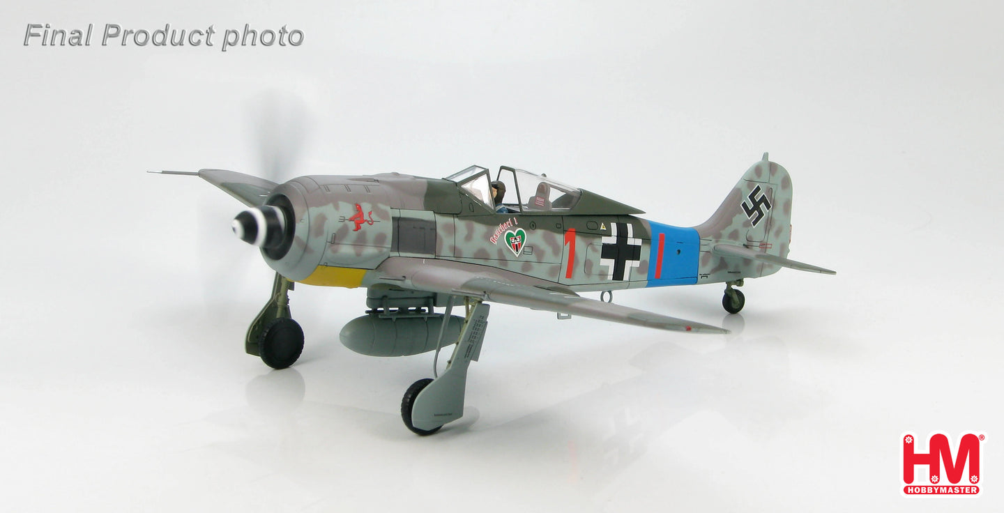 HOBBY MASTER FW190A GRUNHERZ "RED 1" HANS DORTENMANN