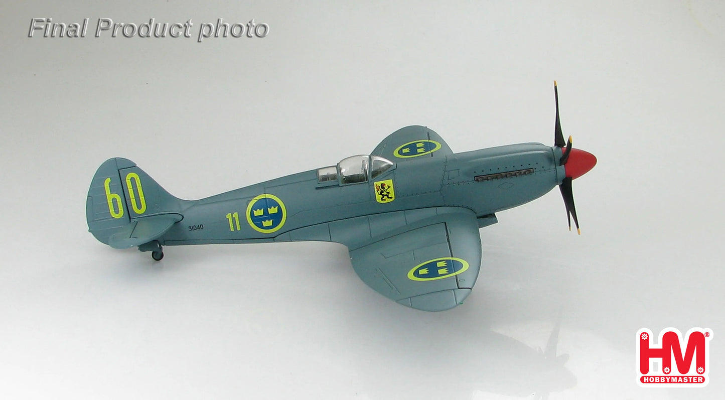 HOBBY MASTER SUPERMARINE SPITFIRE PR.MK XIX SWEDISH AIR FORCE S-31 YELLOW 60