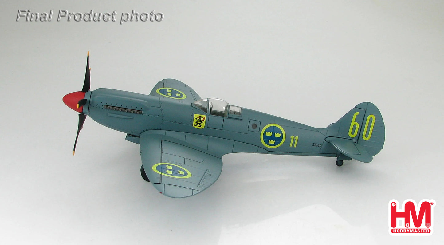 HOBBY MASTER SUPERMARINE SPITFIRE PR.MK XIX SWEDISH AIR FORCE S-31 YELLOW 60