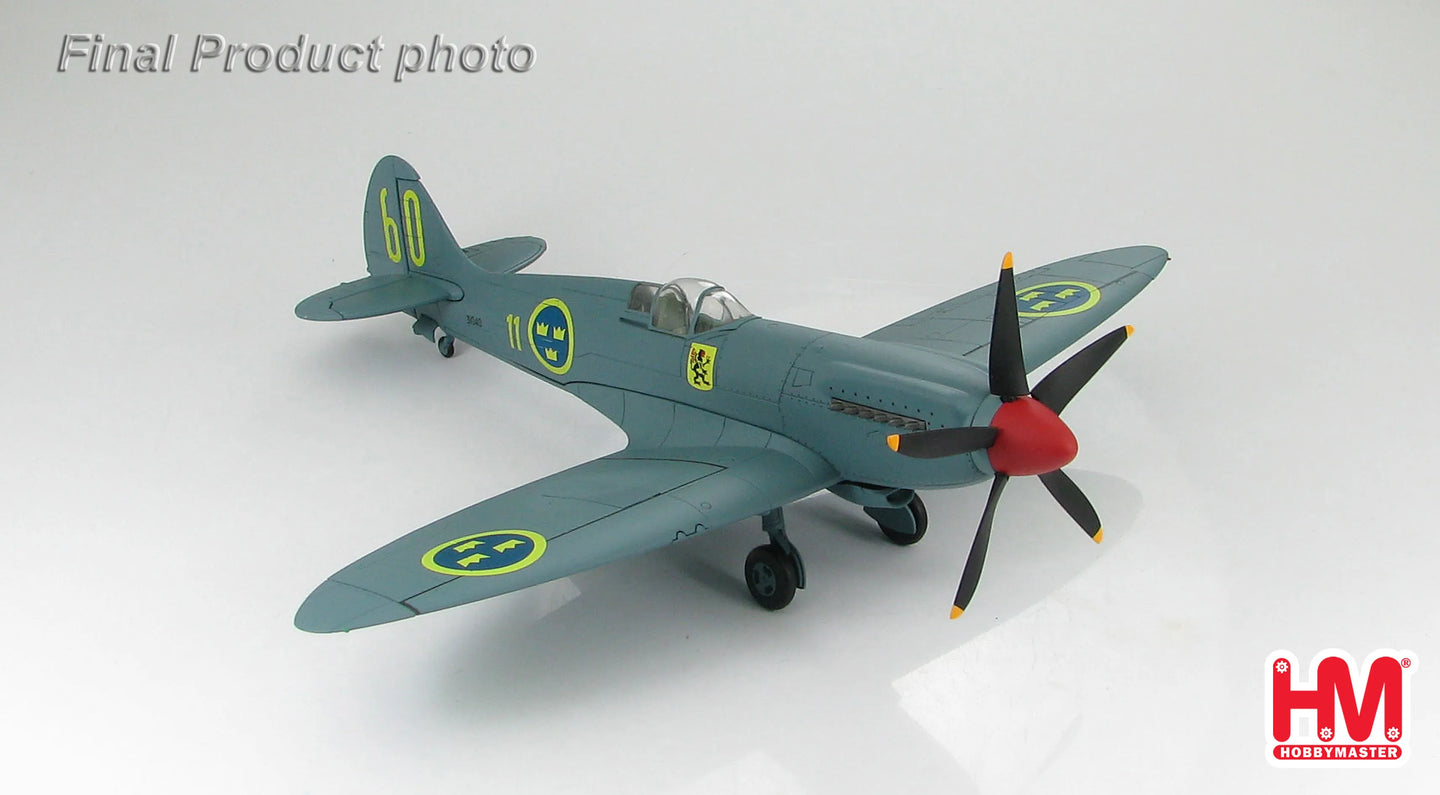 HOBBY MASTER SUPERMARINE SPITFIRE PR.MK XIX SWEDISH AIR FORCE S-31 YELLOW 60
