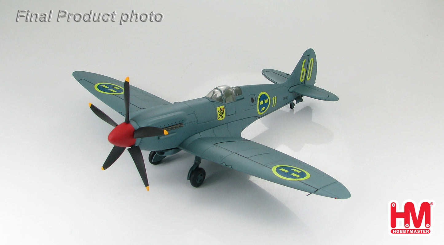 HOBBY MASTER SUPERMARINE SPITFIRE PR.MK XIX SWEDISH AIR FORCE S-31 YELLOW 60